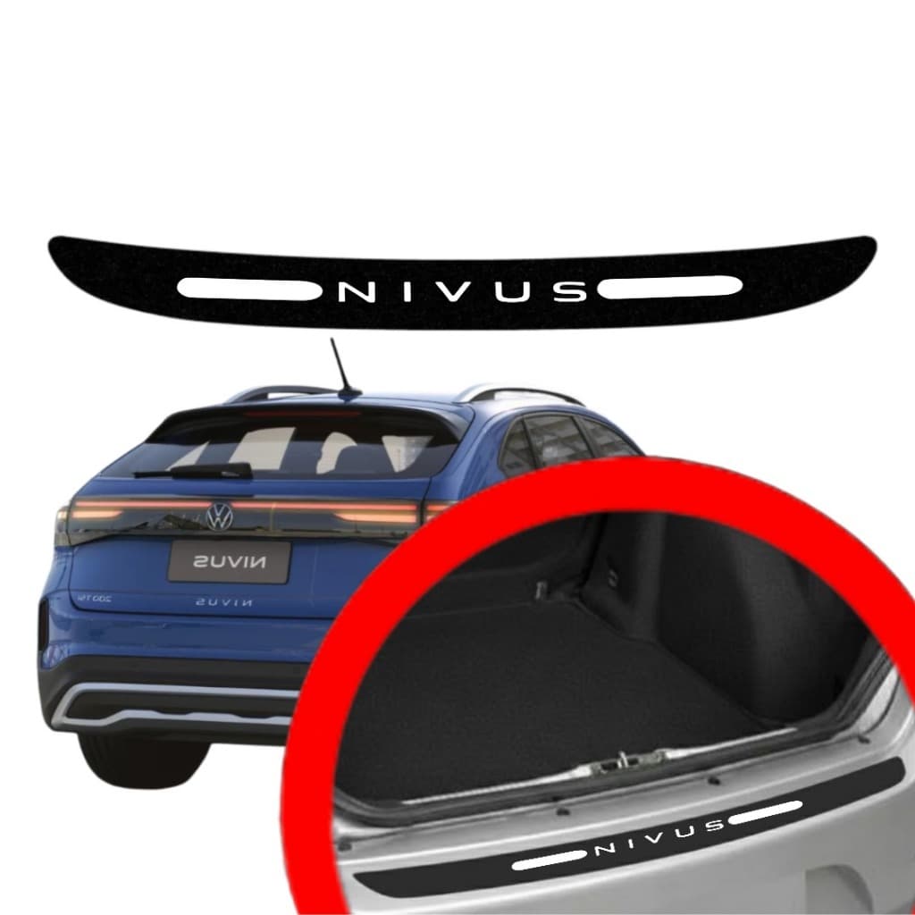 SOLEIRA PROTEÇAO PORTA MALA NIVUS UNIVERSAL PARA CARRO AUTOMOTIVO PERSONALIZADA VARIAS CORES