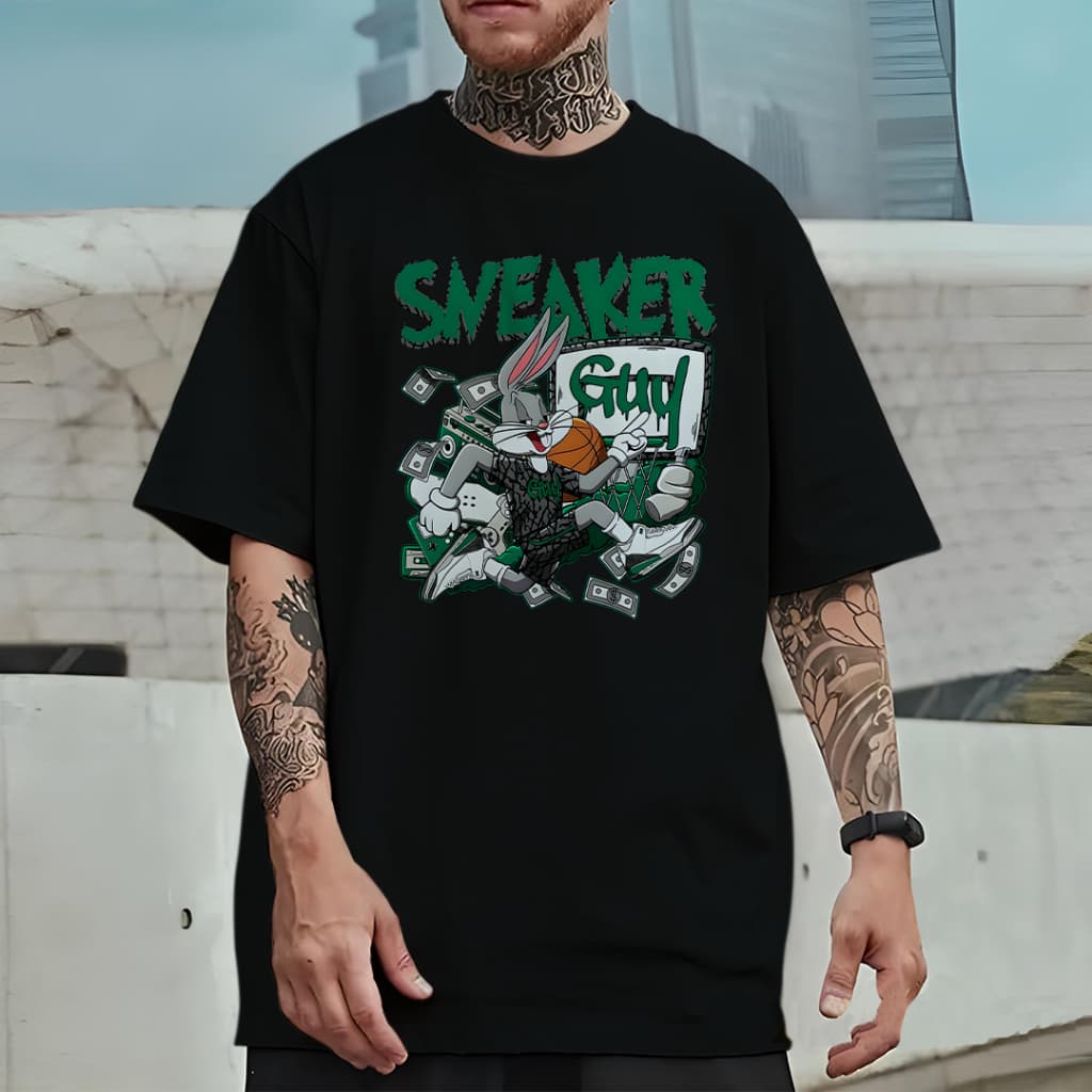 Camiseta Oversized Unissex Plus Size com Estampa Modelo: "Perna Longa Sneaker Guy" - Lançamento 2026