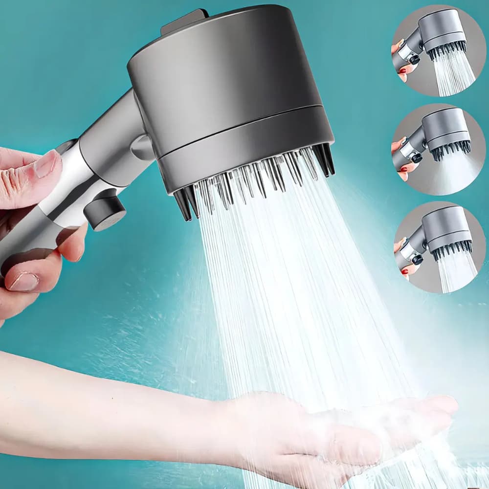 Chuveiro Ducha Portátil Massageador Alta Pressão para Banho Multifuncional 3 Jatos