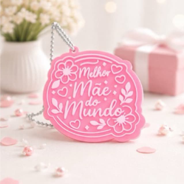 Presente dia das Mães Chaveiro Criativo Melhor Mãe 3D
