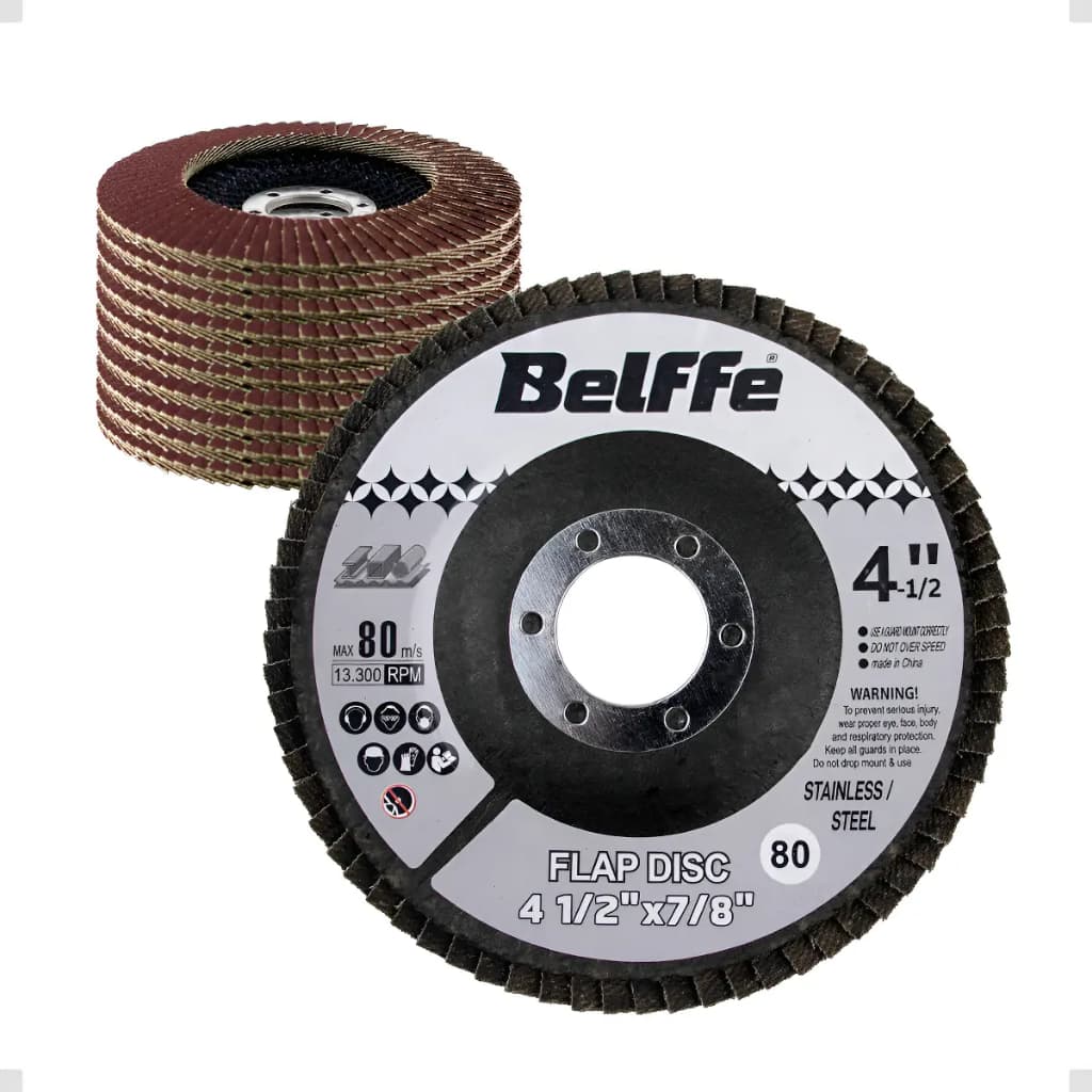 Kit Discos Flap Grão 80 115mm Para Esmerilhadeira Belffe
