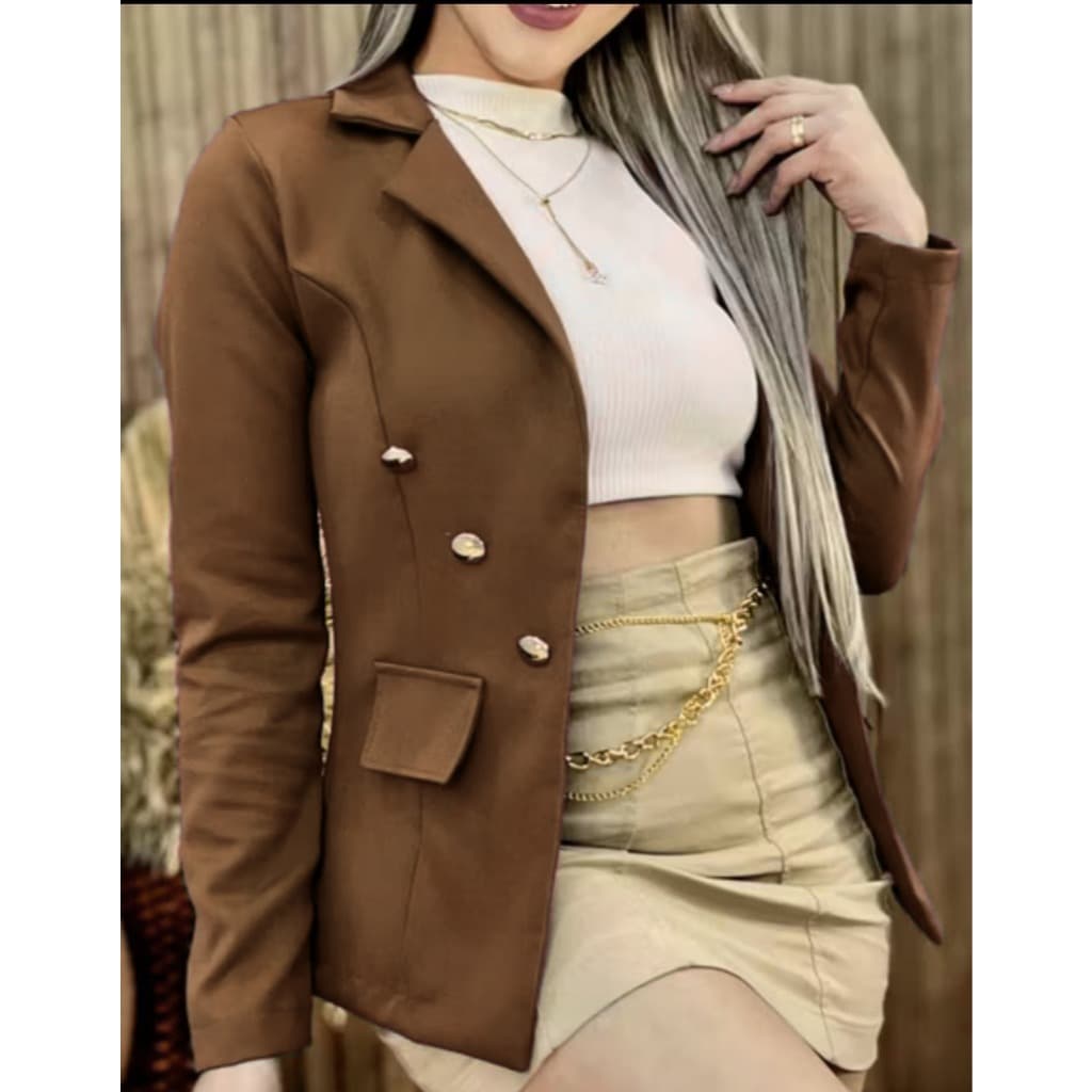 BLAZER CASACO ALFAIATARIA SOCIAL FEMININO MODA BLOGUEIRA