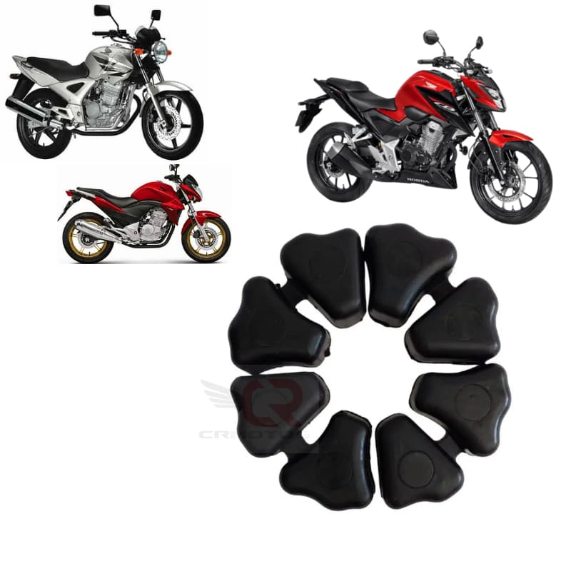 KIT COXIM BUCHA COROA CBX 250 TWISTER CB300R BORRACHA NITRICA 4 PEÇAS RESISTENTE ENCAIXE PERFEITO
