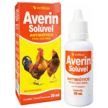 Averin Solúvel Para Aves Frasco 20ml Vetbrás