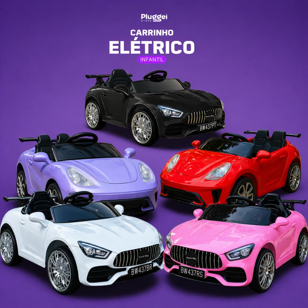 Mini Carro Elétrico Infantil C/ USB Passeio Motorizado 6v Com Luz Buzina Múscia e Controle Remoto