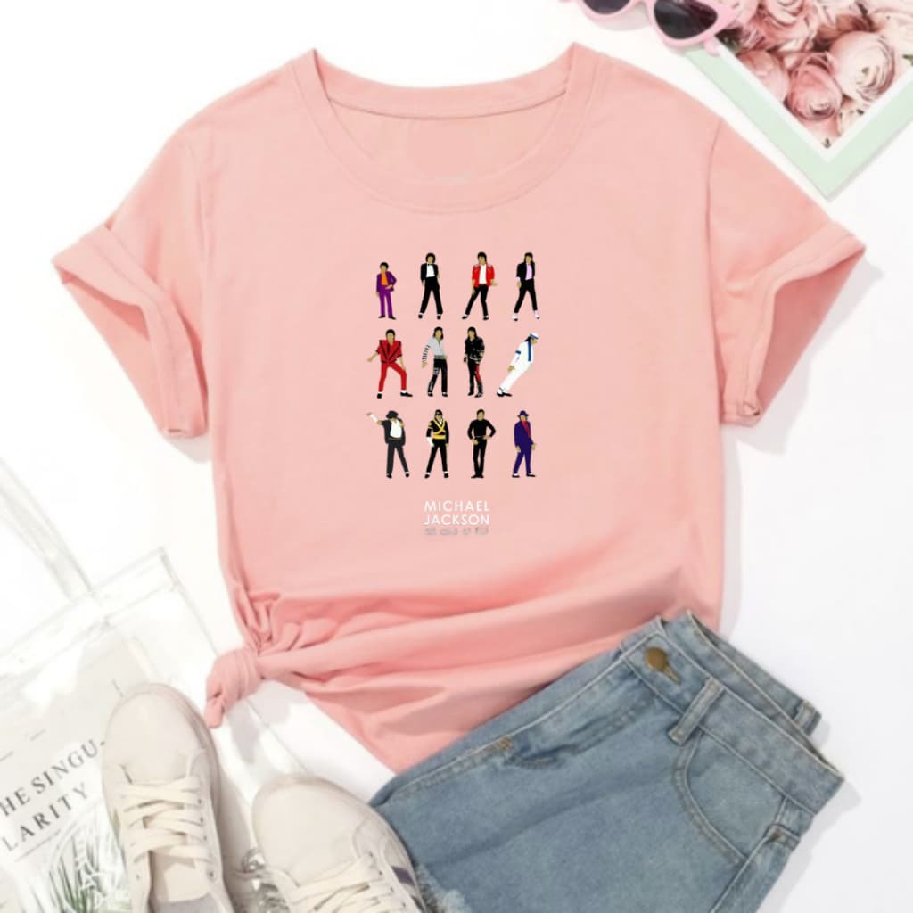Camiseta Feminina Estampada Fã Club Michael Jackson 100% Algodão 2026 Exclusiva Envio Rápido