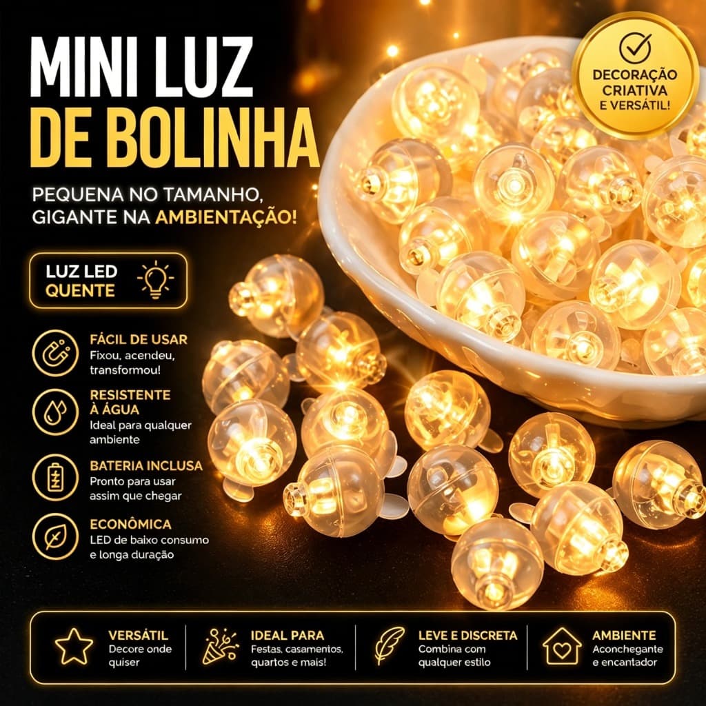 100/200pcs Luzes de Balão LED Mini Bateria de Longa Duração Decoração para Festa, Natal e Halloween