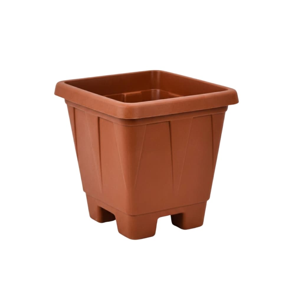 Kit 5 Vasos Quadrados Terracota 2lt Horta Planta Casa Jardim Mudas