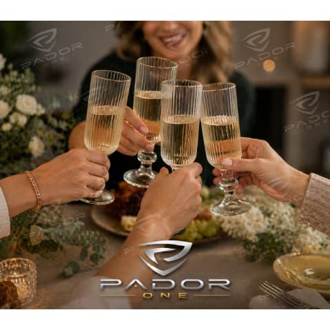 Jogo 6 Taças Champagne Versalhes Gold 170ml Vidro Bordas Douradas Elegante Brinde Festa Casamento Elegante Duravel