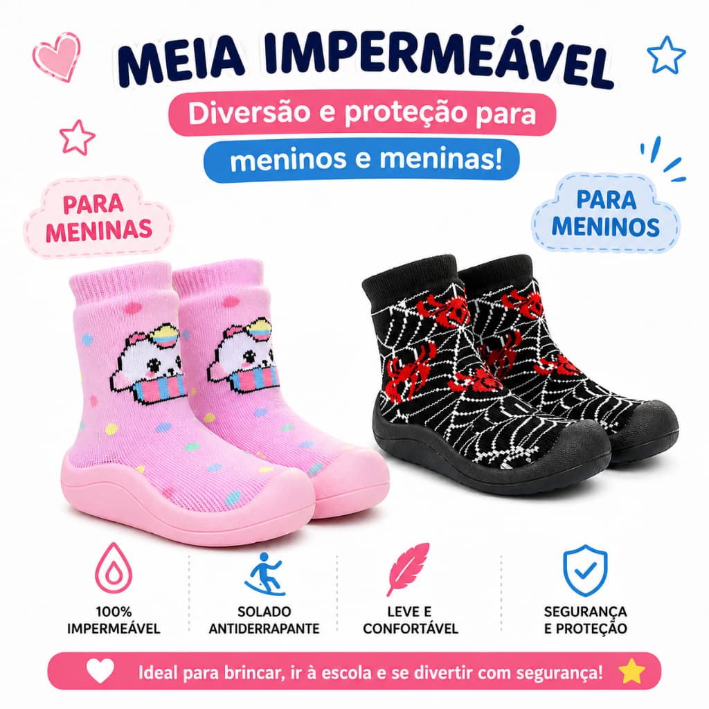 Sapatinho Meia Diversos Menino Menina Infantil