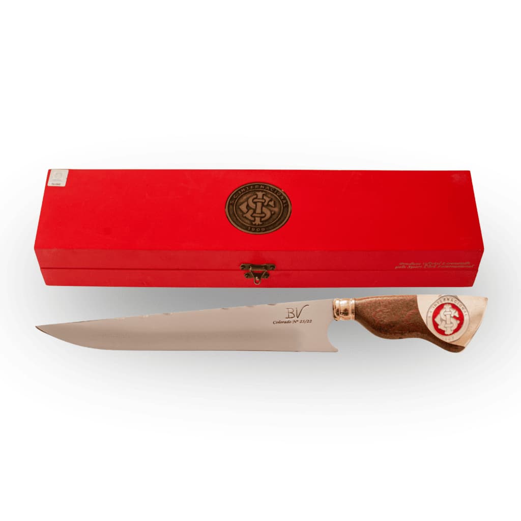 Faca Internacional Colorado Oficial Aço 420 Churrasco Premium Com Caixa e Bainha Personalizada