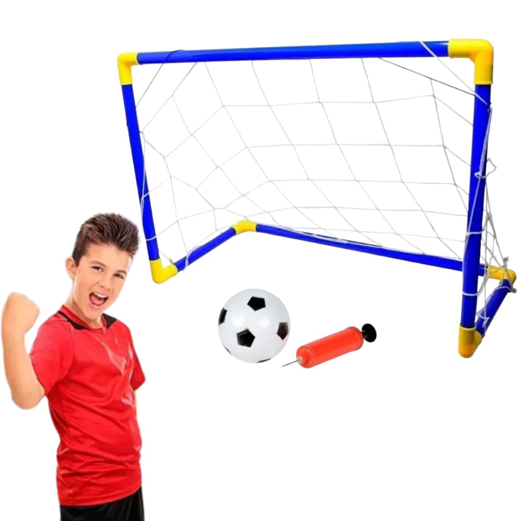 Kit Mini Trave Infantil Futebol Gol De Craque 118cm X 62cm Dm Toys