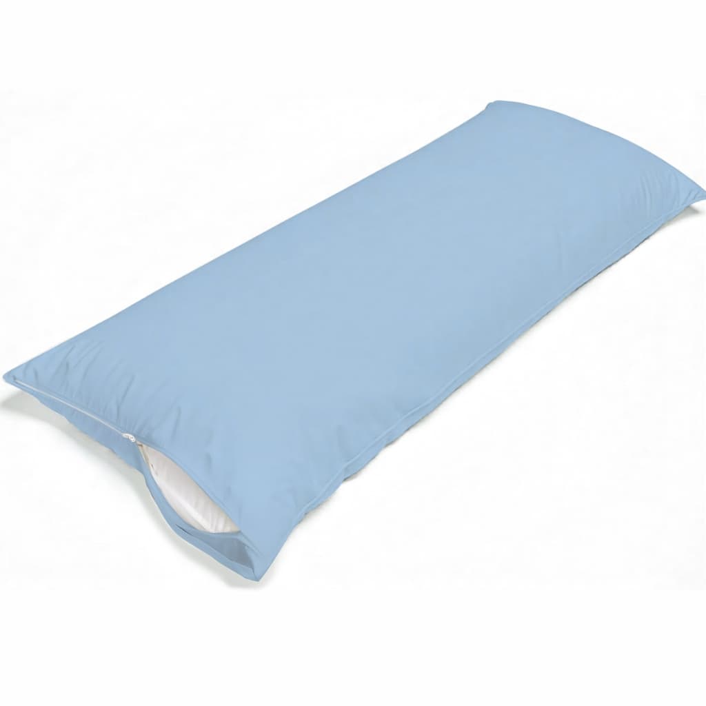 Fronha De Travesseiro De Corpo Mega 100% Algodão 1,45m X 45cm Azul