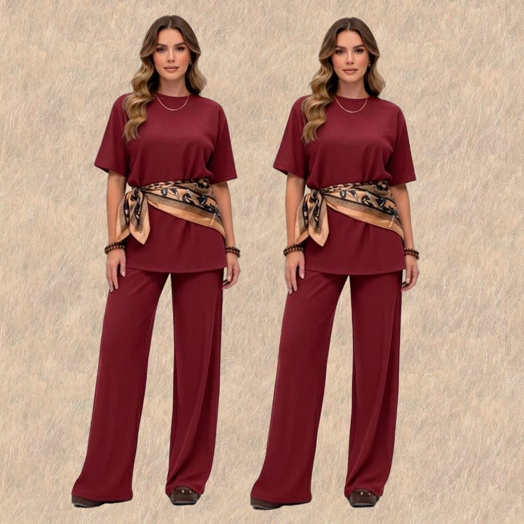 Conjunto Viscolycra luxo Calça + Blusa mais deseado do 2026 confortavel e estiloso