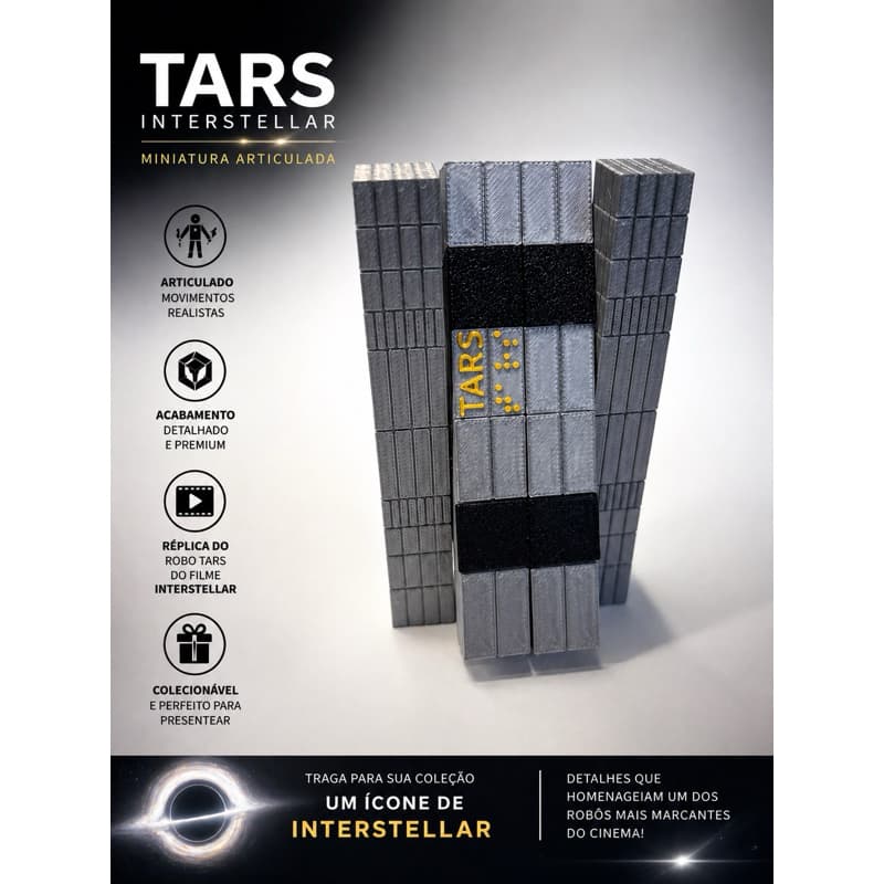 Robô TARS Decorativo – Inspirado no filme Interstellar