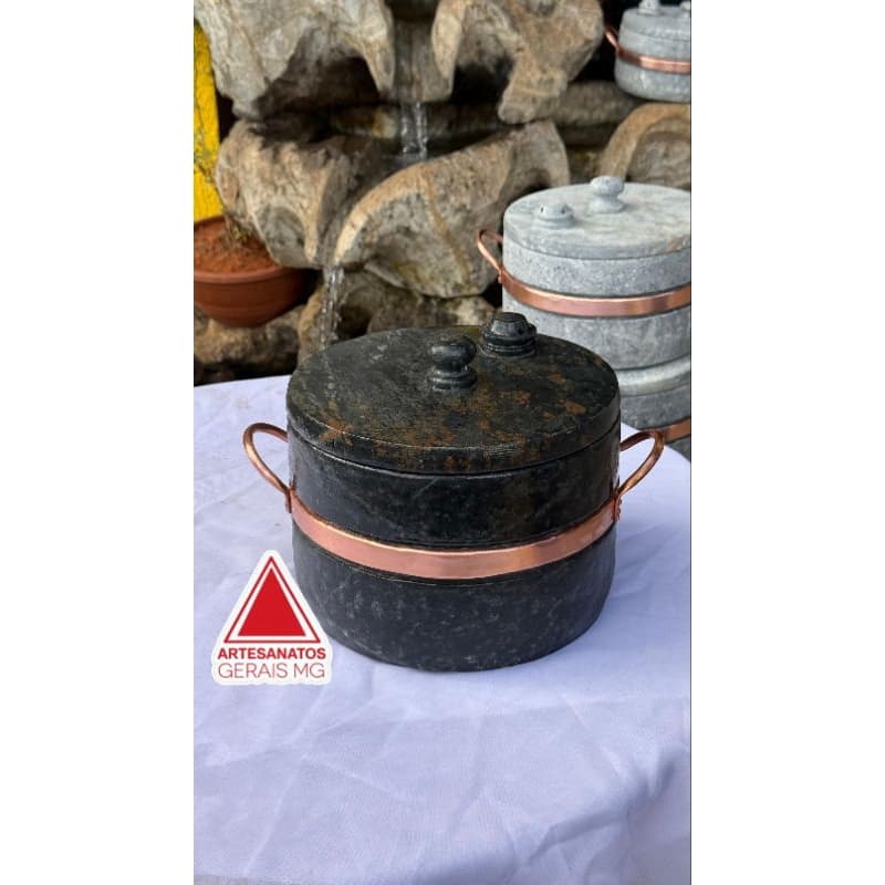 PANELA DE PRESSÃO DE PEDRA 3 LITROS ENVIO CURADA