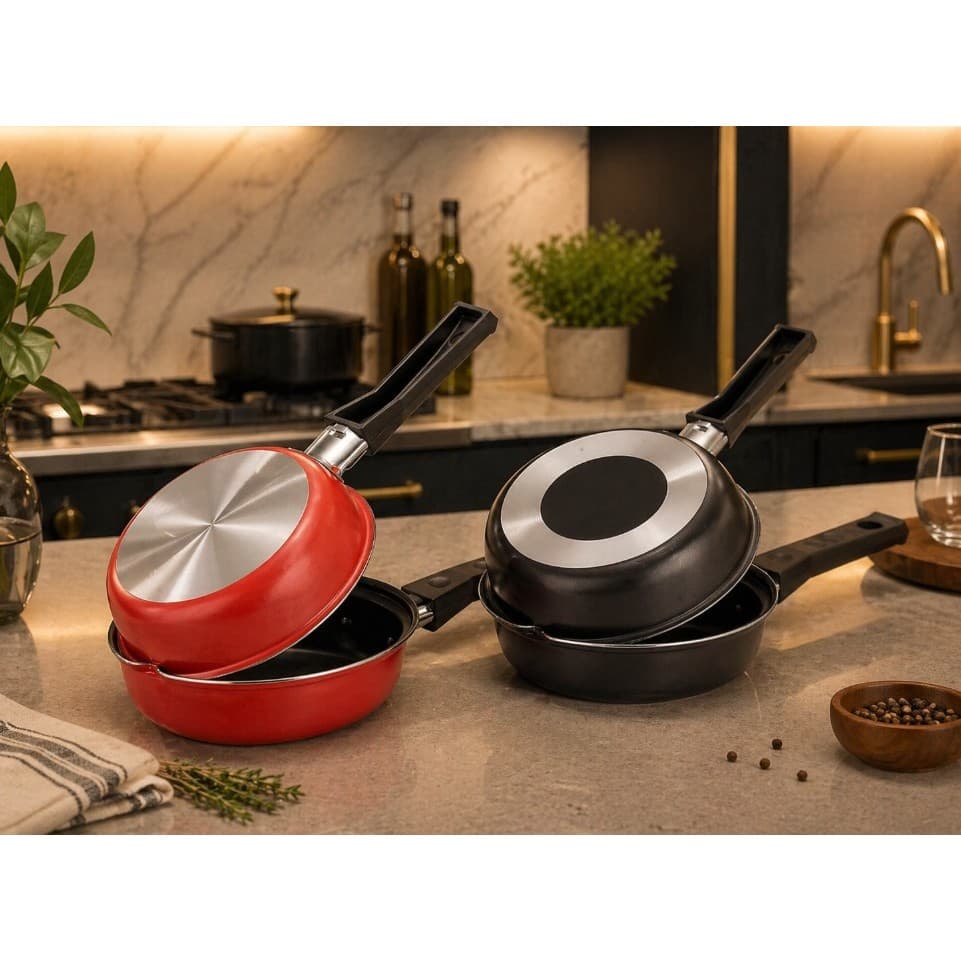 Frigideira Dupla Hamburgueira Omeleteira Antiaderente 14cm Cozinha Prática