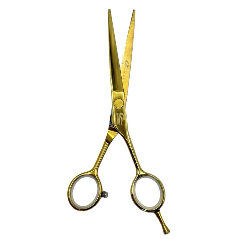 Tesoura Profissional 6.0 Dourada Umi Fio Navalha Aço Inox | Tesoura Cabeleireiro Barbeiro Corte Preciso Salão Premium