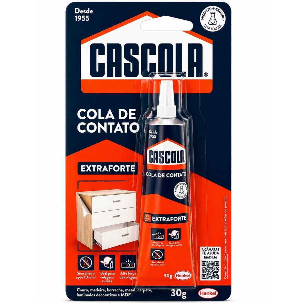 Cola de Contato Cascola Extraforte 30g Alta Fixação Secagem Rápida