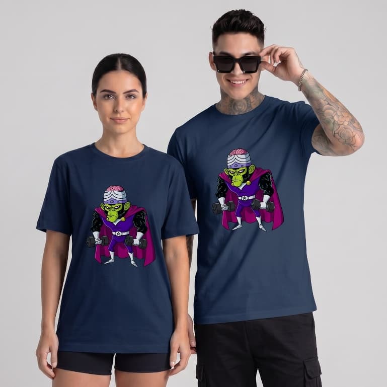Camiseta Macaco Louco Fitness Unissex Algodão Premium - Estilo Geek e Fitness