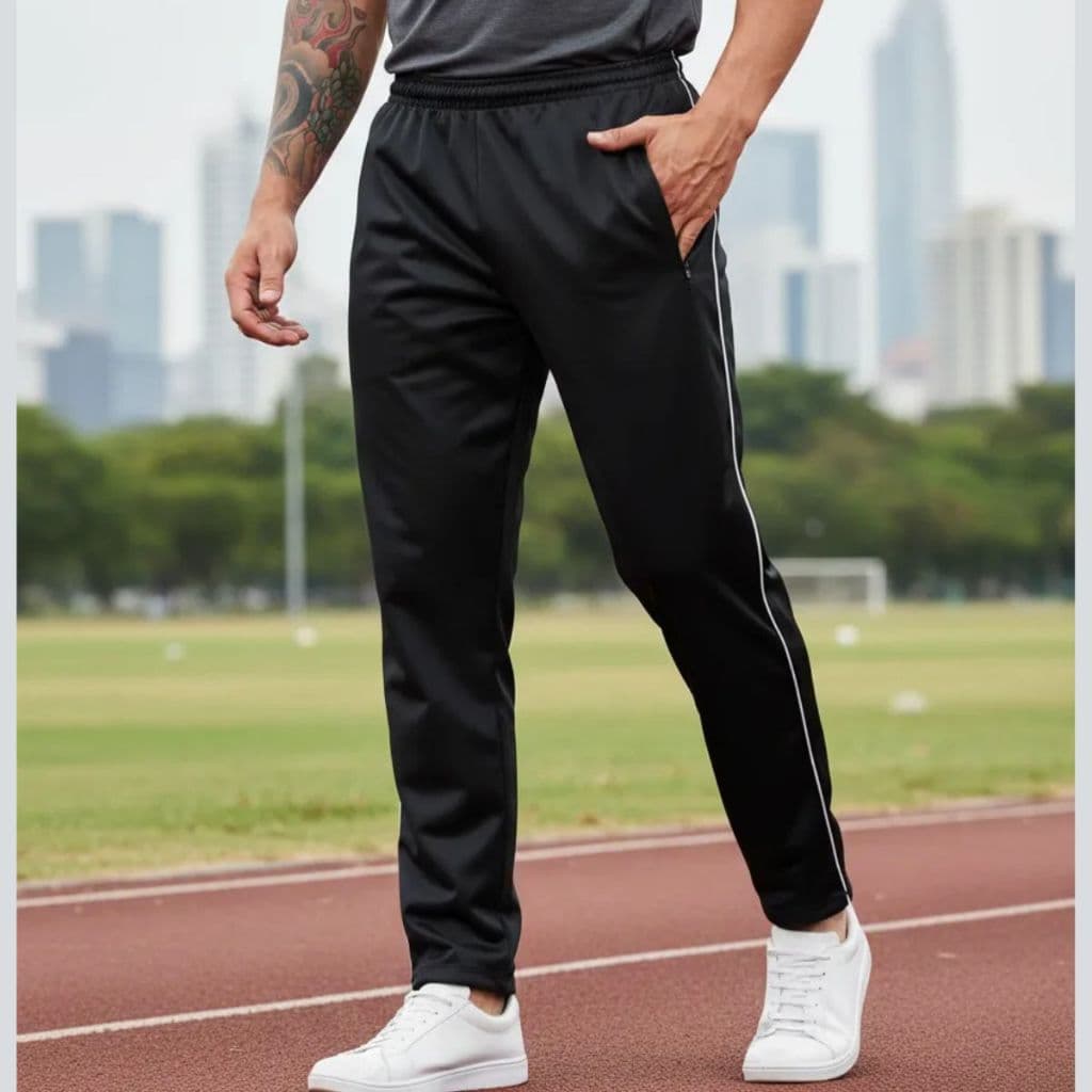 Calça Moletom Masculina Poliester Flanelado Tecido Chimpa Grosso Bolso e Zíper P/Casual- Inverno