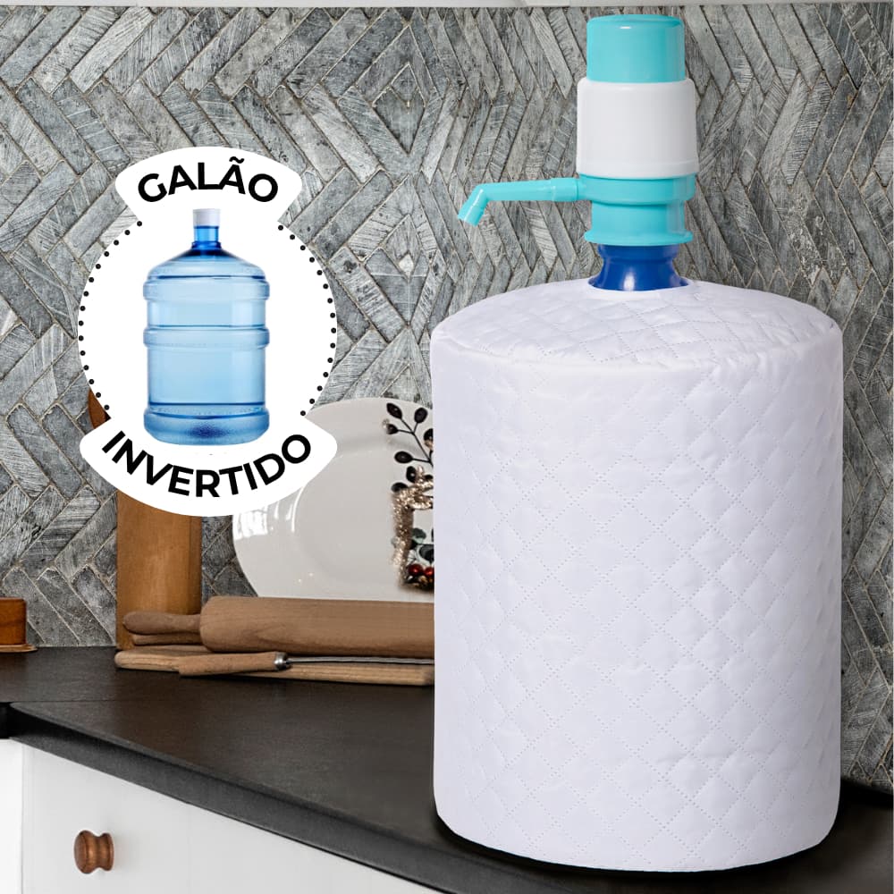 Capa de Galão Protetora Invertida Filtro Água com Bomba Tecido Matelado Proteção