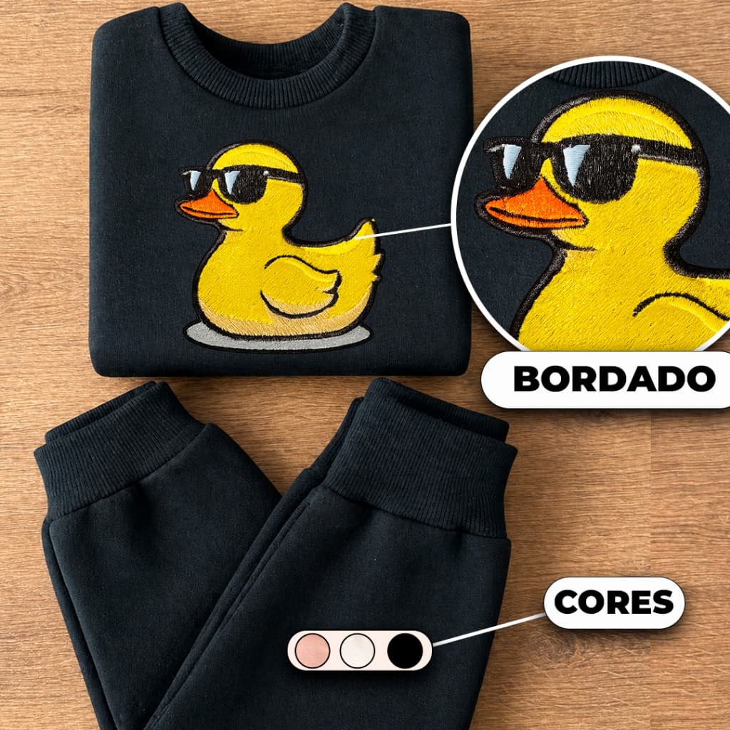 CONJUNTO BEBÊ BORDADO - BLUSA + CALÇA