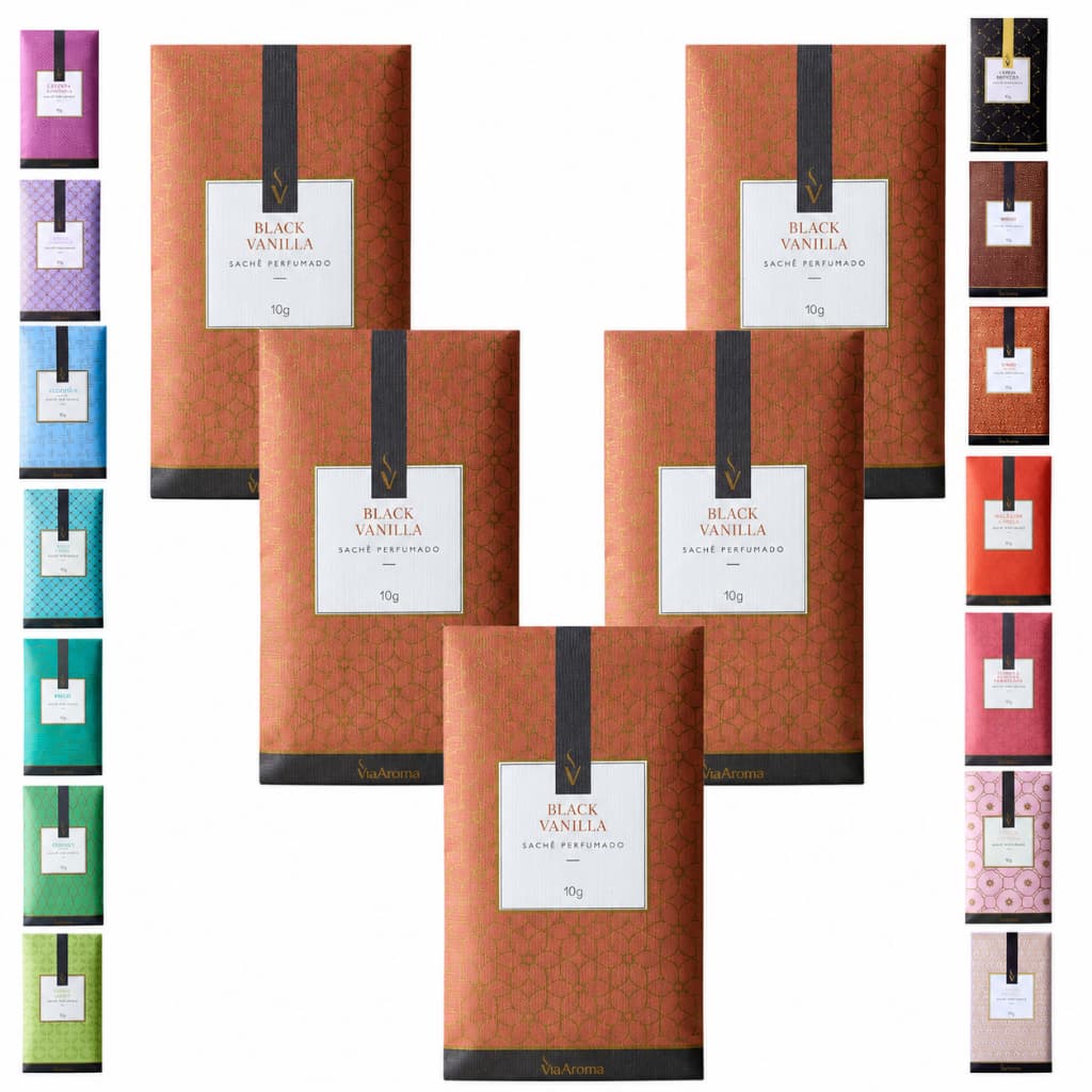 Kit 3/5 Saches Cheirinho para Guarda Roupa Sachê Perfumado Kit Via Aroma Cheirinho para Casa