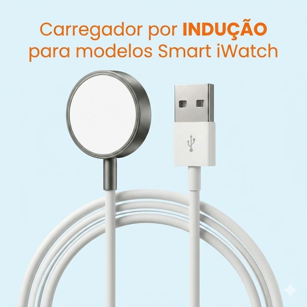 Carregador por INDUÇÃO para modelos Smart iWatch Altomex AW-61