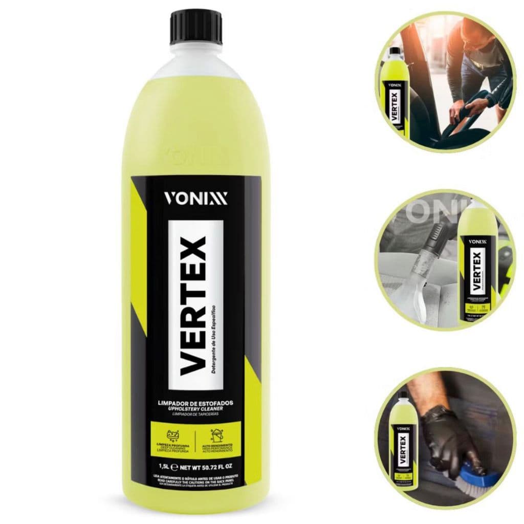 Limpador para Estofados Vertex 1.5 ml  Elimina Sujeira Difícil em Estofados Automotivos e Residenciais