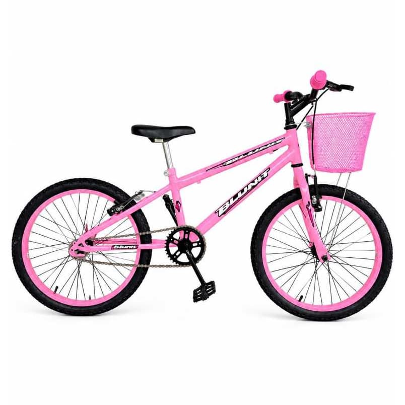 Bicicleta Infantil Feminina Aro 20 BLUNIT com Cesta Freio V-Brake para Meninas de 6 a 10 Anos Bike Menina