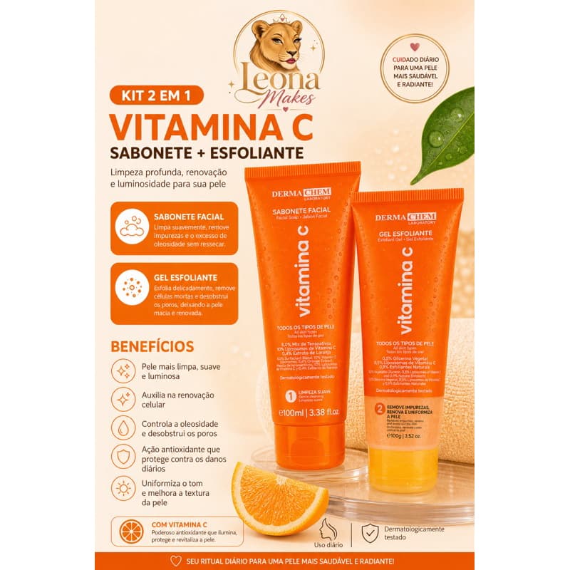 KIT ESFOLIANTE + SABONETE VITAMINA C