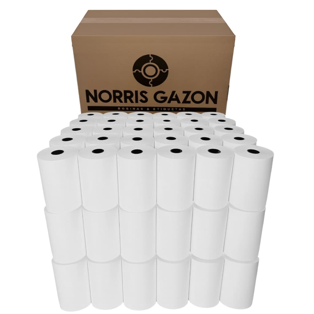 90 Rolos Bobina Térmica Amarela/Branca 80x40 Pdv Cupom Fiscal
