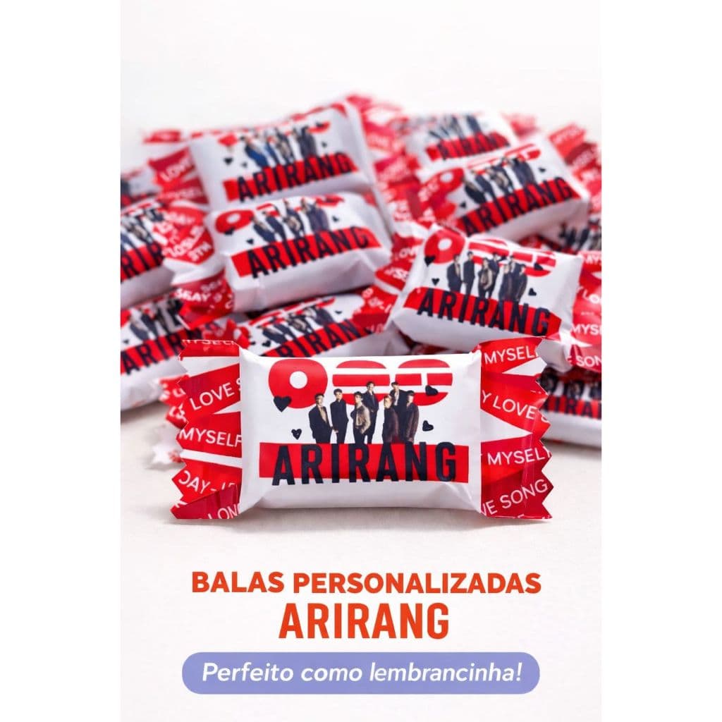 Balas personalizadas  BTS - ARIRANG - Mimos para fãs, armys e clientes
