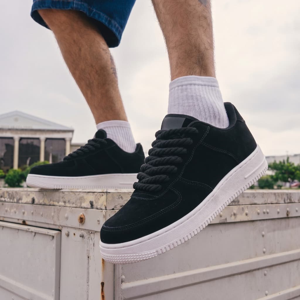 Tênis Streetwear Masculino Feminino Camurça Confortável Academia Corrida Caminhada Treino Dia a Dia