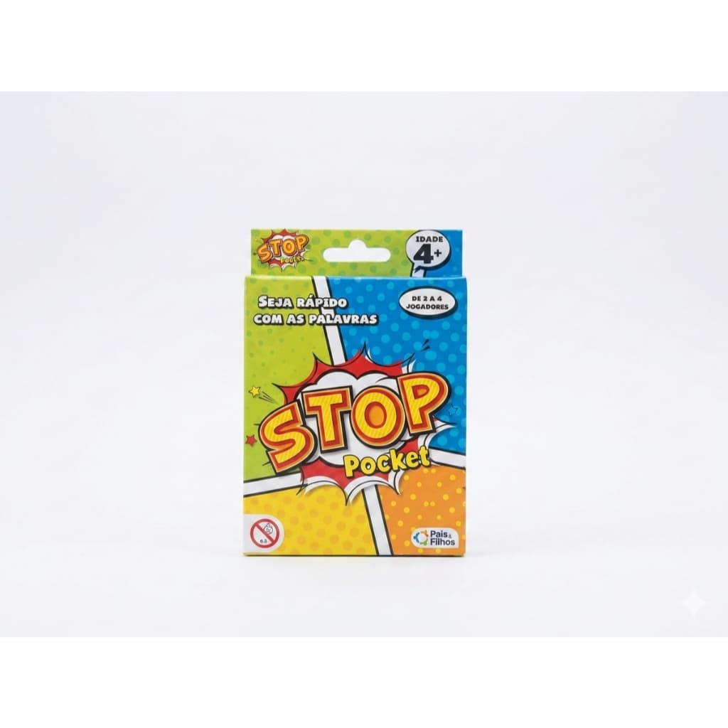 Jogo Stop Pocket Infantil Pais e Filhos Adedonha Cartas Educativo +4 Anos Adedonha Educativo Criança Família