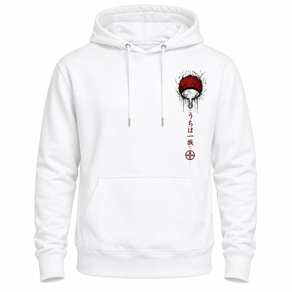 Moletom Branco 100% Algodão Itachi Uchiha - Envio Imediato