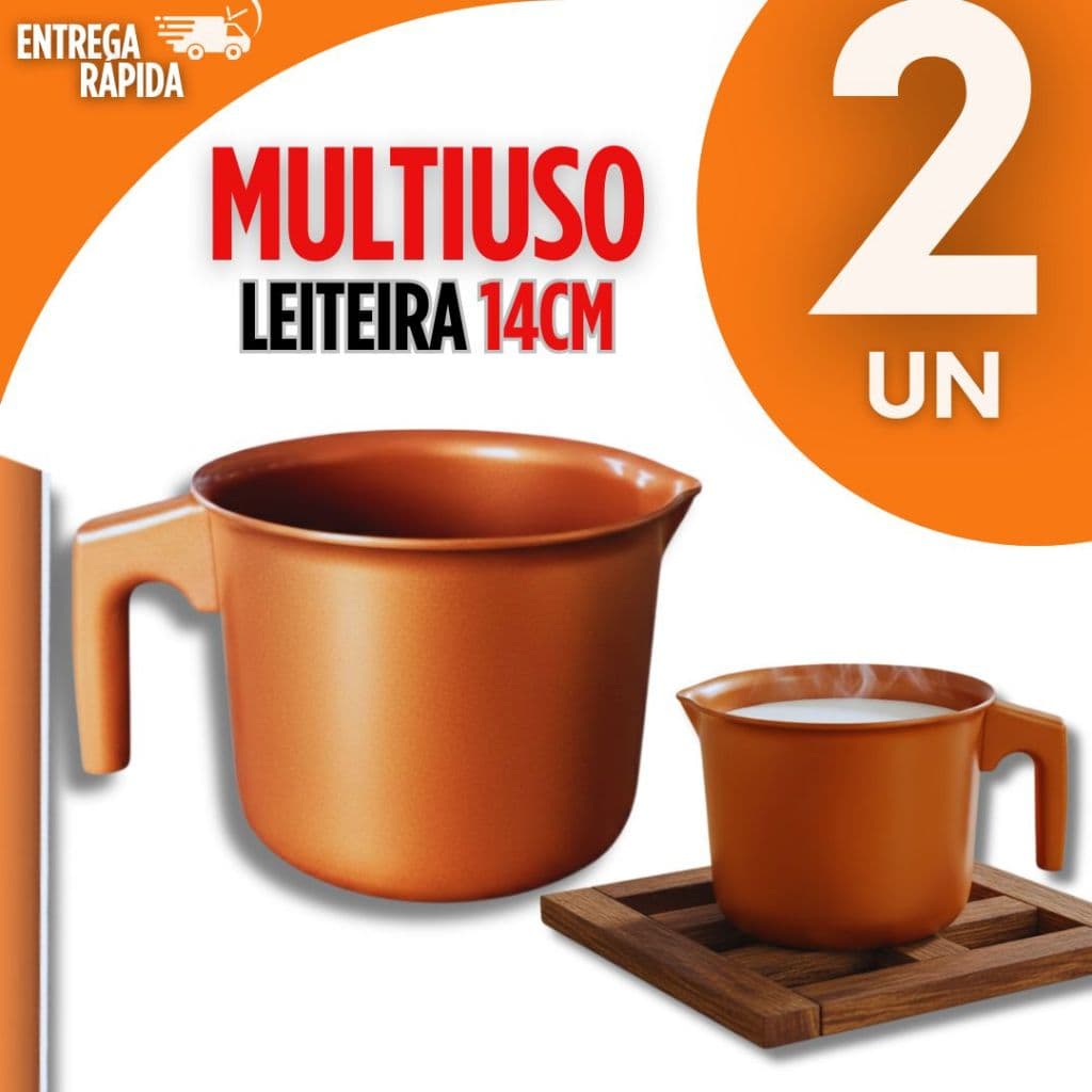 Leiteira Revestimento Cerâmico Antiaderente 14Cm 1,6lt  - Estilo Cobre Panela