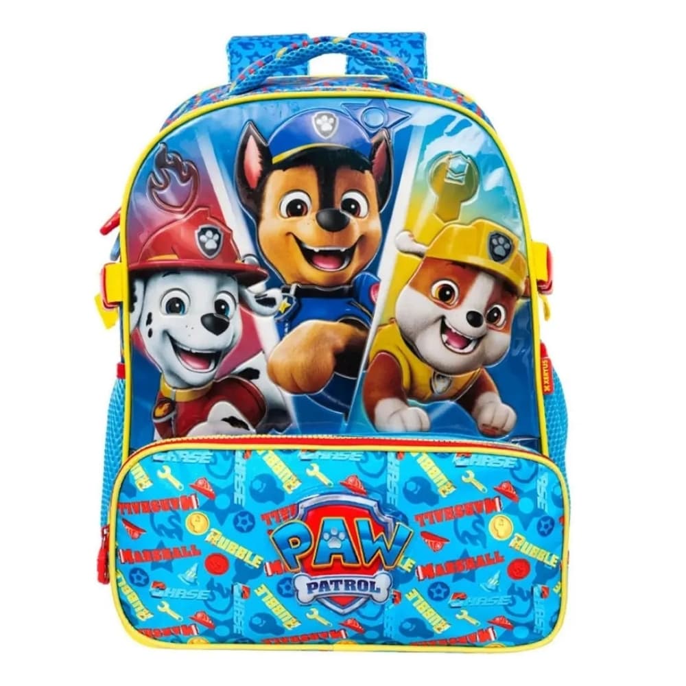 mochila de costas infantil com capuz Patrulha canina escolar