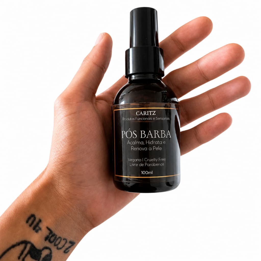 Pós Barba Vegano 100ml Hidrata Acalma e Alivia Pele Sensível