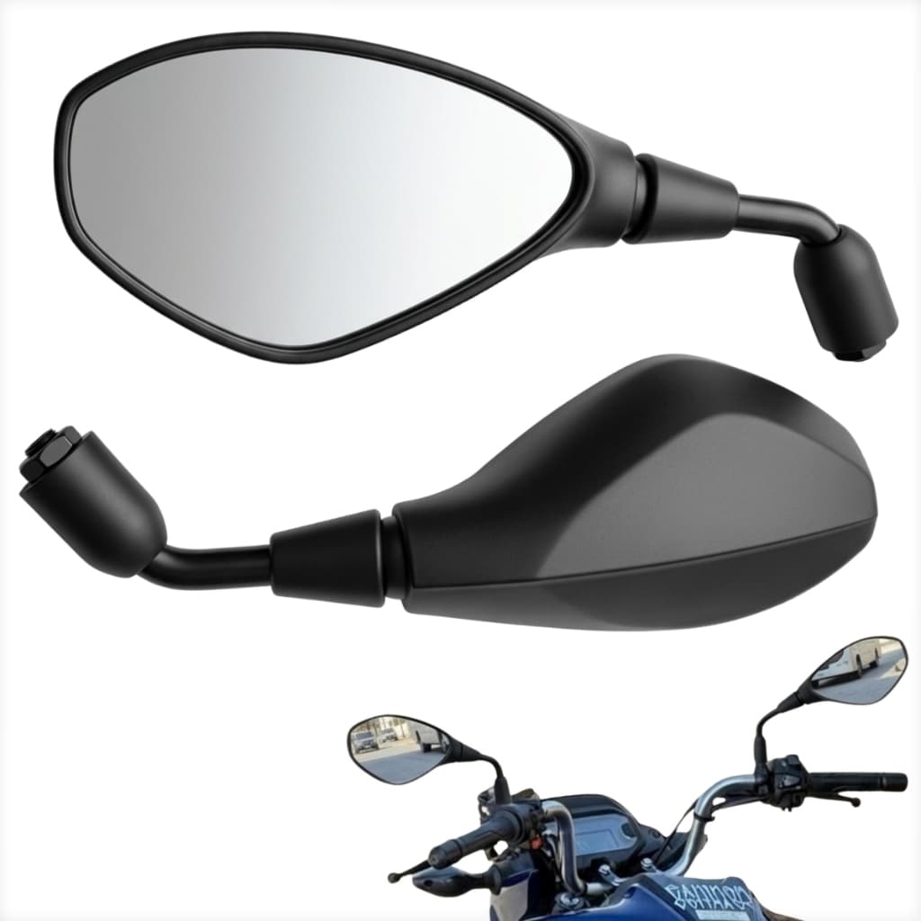 Par Retrovisor Espelho Bmw F800 Gs650 Rosca Honda Haste Curta Fixo Rebaixada 90º Lente Convexa Cg Fan Titan 160 Xre
