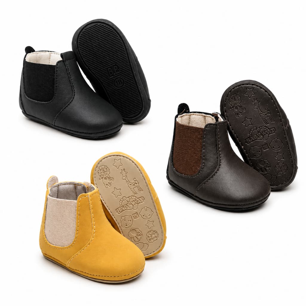 Kit 3 Pares Sapatinho Bebê Botina Coutry Calço Facil
