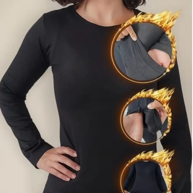 Blusa Termica Feminina com Tecido Peluciado Macio e Confortável