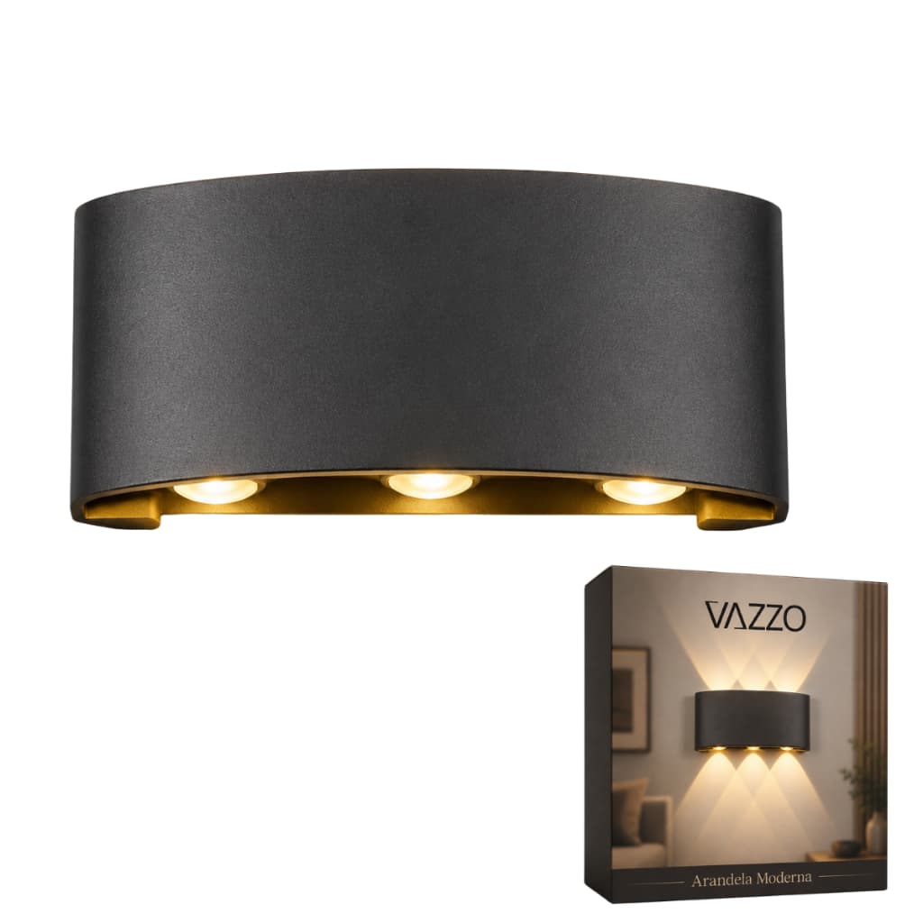 Arandelas de Facho Moderma Interno e Externo Bivolt Sala Quarto Varanda Vazzo