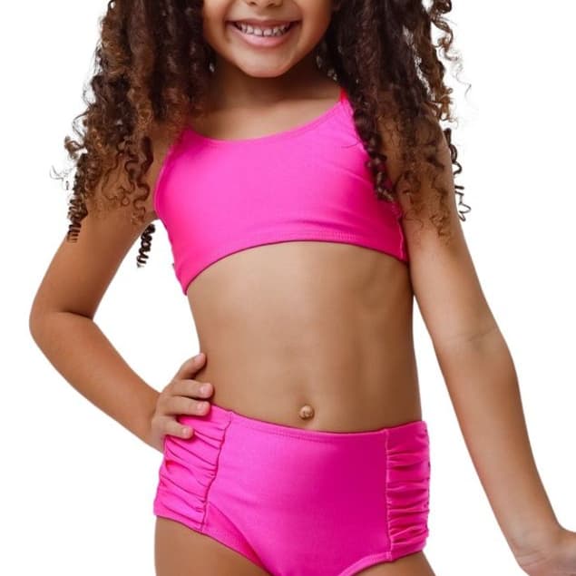 Biquini Infantil Proteção 50UV+ Menina 2 a 11 anos I Todo Forrado I Confortável e Seguro I Modelagem impecável