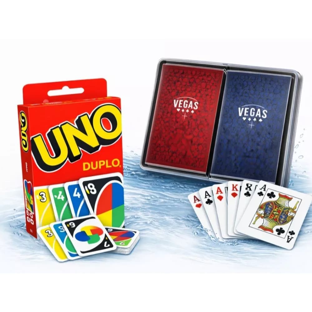 Jogos de Cartas UNO Duplo 112 Cartas Baralho Duplo 108 Cartas Escolha UNO, Baralho ou Kit Diverção garantida