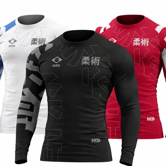 Camiseta Rash Guard Masculina Feminina e Infantil Jiu Jitsu Manga Longa Compressão Treino MMA UV50+