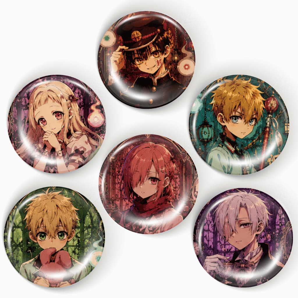 Kit 6 Bottons Hanako-kun Toilet Bound Anime Broche 3,8cm