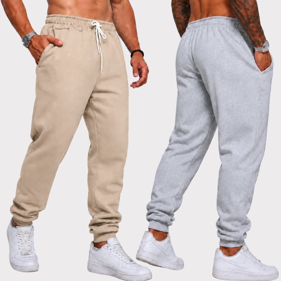 Kit 2 Calça Masculina de Moletom Conforto e Estilo com Bolsos Laterais e Cós Elástico