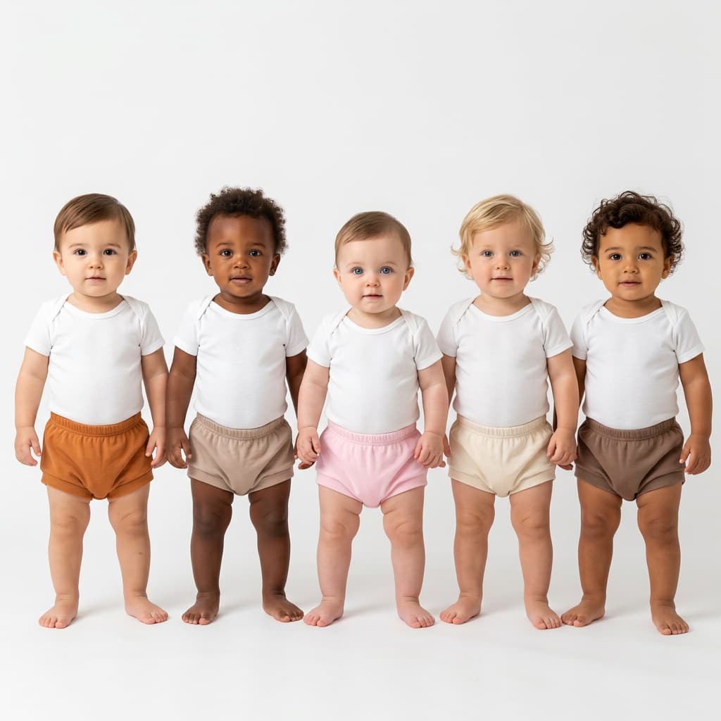 Kit 5 Short Tapa Fralda Infantil Bebê 100% Algodão Menina Menino Unissex Básico Suedine Enxoval Maternidade Macio e Leve